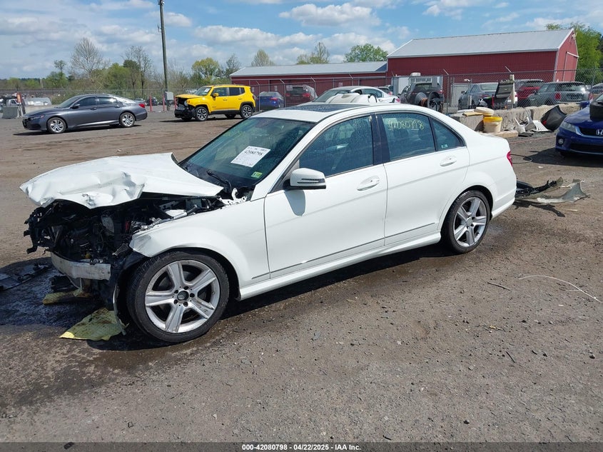 2011 Mercedes-benz C-klasse VIN WDDGF8BB4BR166147 IAAI salvage auction — FRONT END, Clear (Virginia), sold $300 on 2026-07-14 (photo 2)