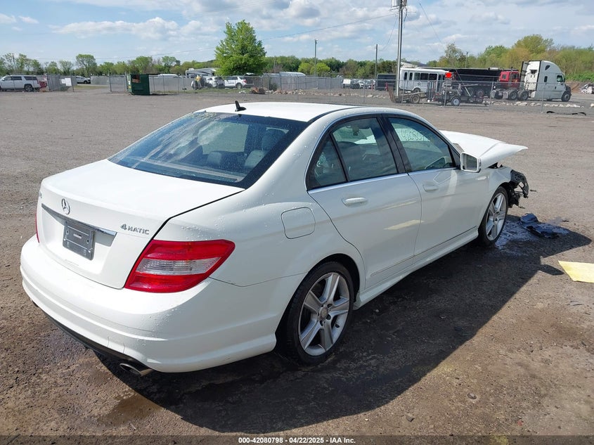 2011 Mercedes-benz C-klasse VIN WDDGF8BB4BR166147 IAAI salvage auction — FRONT END, Clear (Virginia), sold $300 on 2026-07-14 (photo 4)