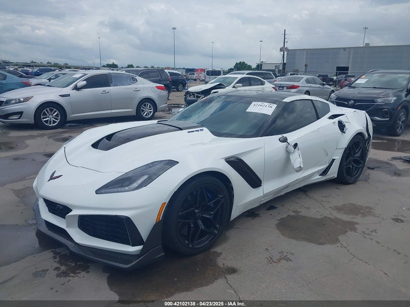2019 Chevrolet Corvette VIN 1G1Y52D97K5801838 COPART salvage auction — Rollover, Salvage (Texas), sold $66,250 on 2025-05-15 (photo 2)