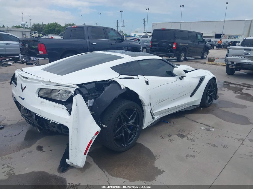 2019 Chevrolet Corvette VIN 1G1Y52D97K5801838 COPART salvage auction — Rollover, Salvage (Texas), sold $66,250 on 2025-05-15 (photo 4)