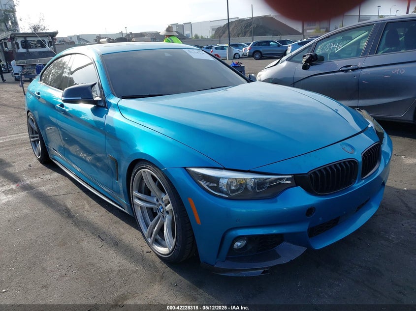 2018 BMW 440i gran coupe VIN WBA4J5C56JBF07381 IAAI salvage auction — SIDE, Salvage Title, sold $6,700 on 2026-08-02 (photo 1)