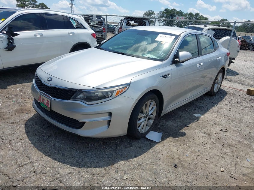 2017 Kia Optima VIN 5XXGT4L31HG148350 IAAI salvage auction — THEFT, Salvage Title, sold $25 on 2026-07-22 (photo 2)