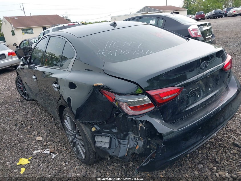 2021 Infiniti Q50 VIN JN1FV7DR6MM880572 IAAI salvage auction — LEFT & RIGHT, Salvage Title, sold $1,050 on 2026-07-21 (photo 3)