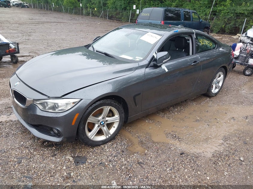 2014 BMW 428i VIN WBA3N5C57EF715667 IAAI salvage auction — FRONT END, Salvage (Indiana), sold $875 on 2026-07-08 (photo 2)