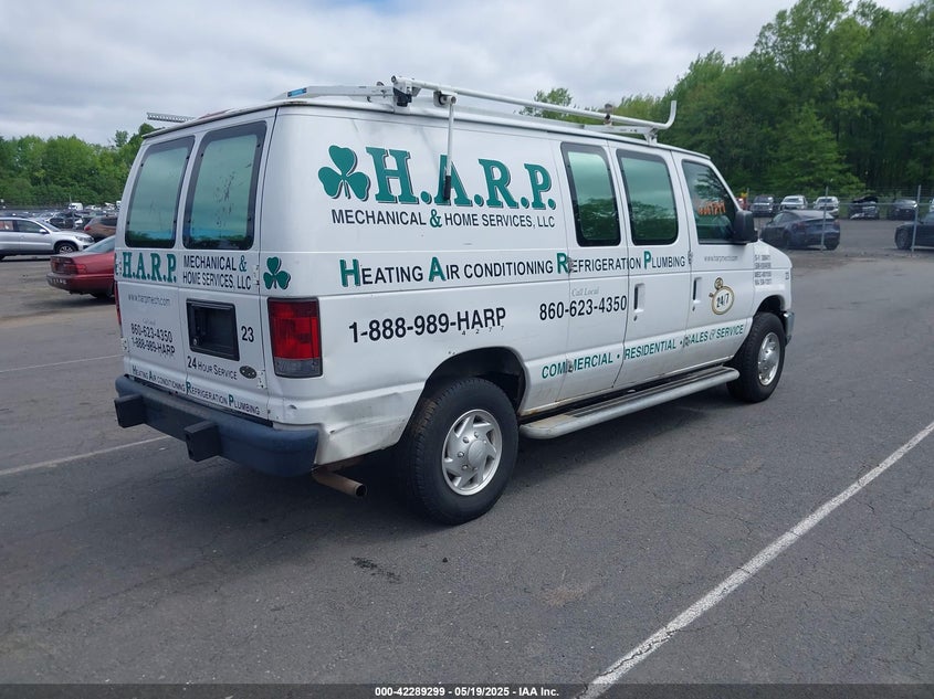 2013 Ford E 250 VIN 1FTNE2EW3DDA31287 IAAI salvage auction — NORMAL WEAR, Salvage Title, sold $1,400 on 2026-07-09 (photo 4)