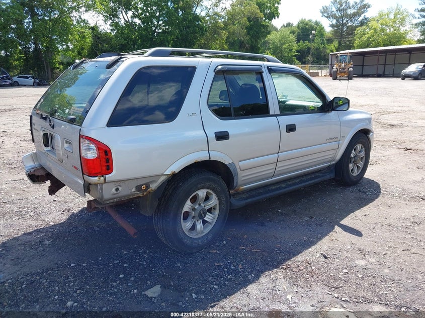 2001 Isuzu Rodeo VIN 4S2DM58W214332354 IAAI salvage auction — REAR END, Bill Of Sale (Georgia), sold $275 on 2026-07-10 (photo 4)