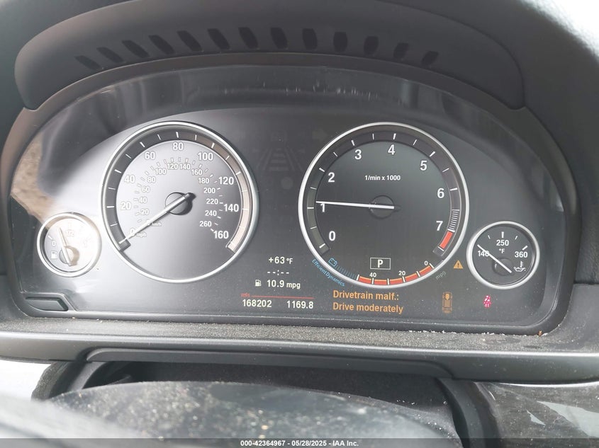 2012 BMW 528i VIN WBAXH5C53CDW07225 IAAI salvage auction — UNKNOWN, Salvage Title, sold $725 on 2026-07-07 (photo 7)