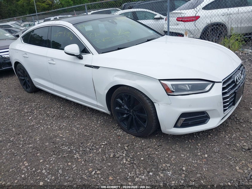 2018 Audi A5 VIN WAUBNCF51JA056746 IAAI salvage auction — REAR END, Salvage Title, sold $1,200 on 2026-07-21 (photo 1)