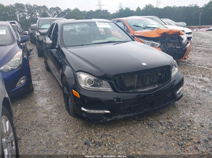 2013 Mercedes-benz C class VIN WDDGF8AB3DA811048 IAAI salvage auction — BIO HAZARD, Salvage Title, sold $300 on 2026-07-08 (photo 1)