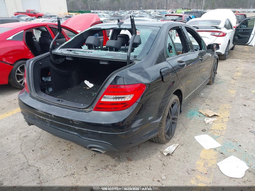 2013 Mercedes-benz C class VIN WDDGF8AB3DA811048 IAAI salvage auction — BIO HAZARD, Salvage Title, sold $300 on 2026-07-08 (photo 4)