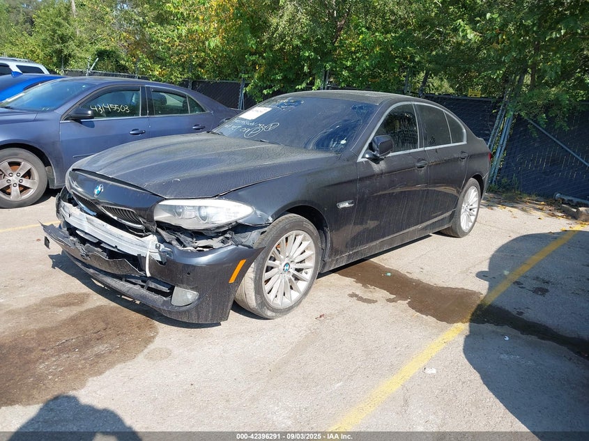 2013 BMW 5 series VIN WBAFR7C55DC823430 IAAI salvage auction — LEFT FRONT, Salvage Title, sold $750 on 2026-07-15 (photo 2)