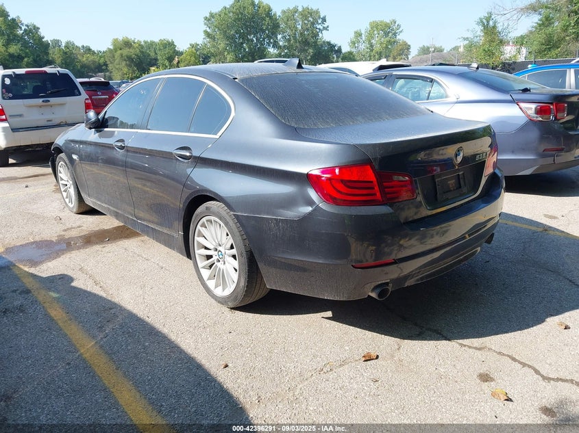 2013 BMW 5 series VIN WBAFR7C55DC823430 IAAI salvage auction — LEFT FRONT, Salvage Title, sold $750 on 2026-07-15 (photo 3)