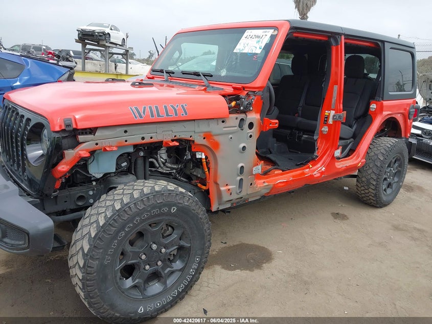 2023 Jeep Wrangler 4xe VIN 1C4JJXN60PW685289 IAAI salvage auction — SIDE, Salvage Title, sold $13,500 on 2026-09-07 (photo 6)