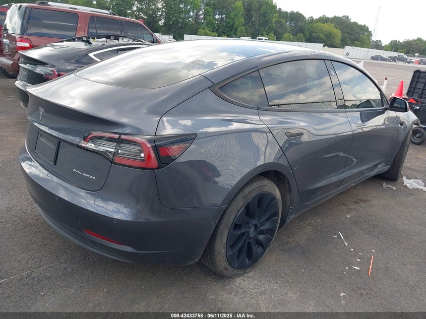 2022 Tesla Model 3 VIN 5YJ3E1EB5NF257856 IAAI salvage auction — FRONT END, Salvage Title, sold $14,450 on 2026-07-15 (photo 4)