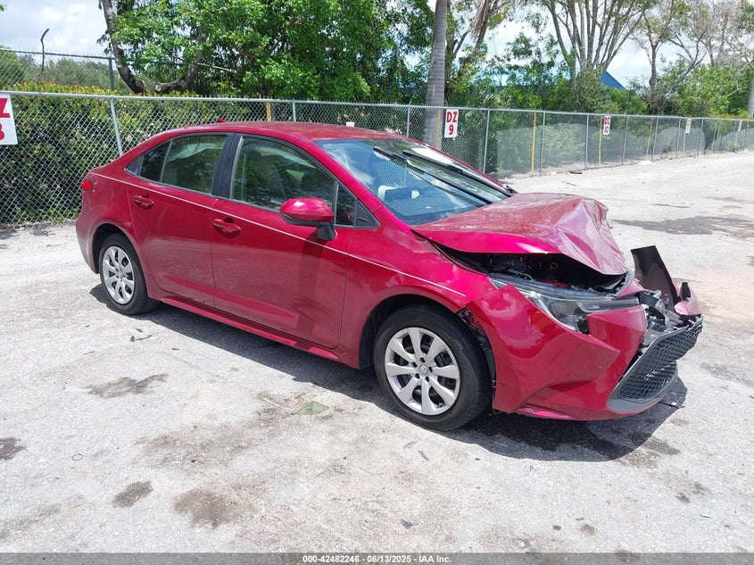 2022 Toyota Corolla VIN JTDEPMAE5NJ210484 IAAI salvage auction — FRONT END, Rebuildable (Florida), sold $3,500 on 2026-08-01 (photo 1)