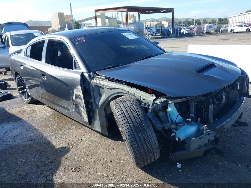 2023 Dodge Charger VIN 2C3CDXGJ6PH583967 COPART salvage auction — Front End, Salvage (California), sold $20,700 on 2025-04-03 (photo 1)