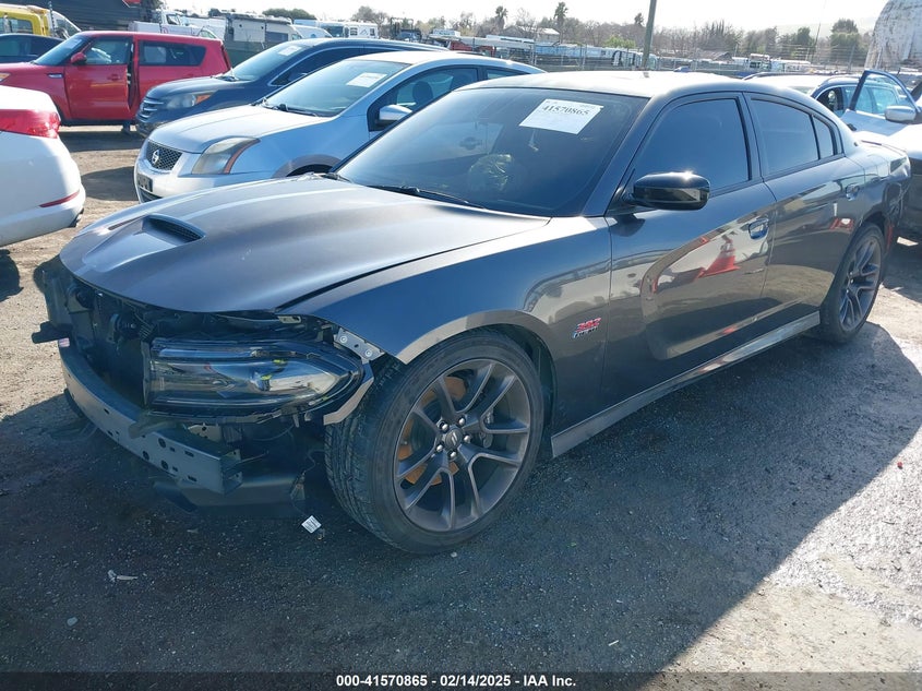 2023 Dodge Charger VIN 2C3CDXGJ6PH583967 COPART salvage auction — Front End, Salvage (California), sold $20,700 on 2025-04-03 (photo 2)