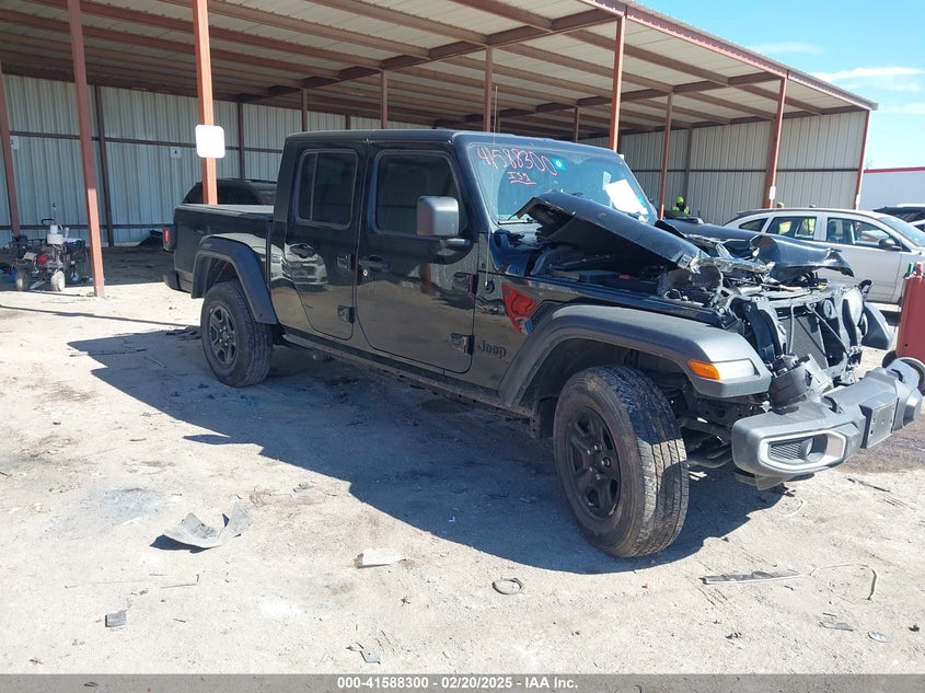 2023 Jeep Gladiator VIN 1C6HJTAG0PL574465 IAAI salvage auction — FRONT END, Salvage Title, sold $12,400 on 2026-07-28 (photo 1)