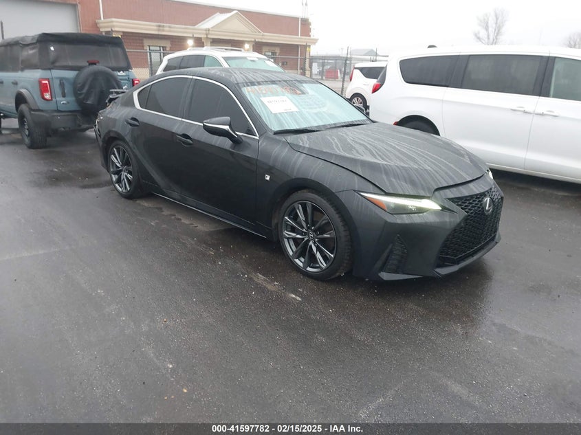 2023 LEXUS IS 350 VIN JTHGZ1B28P5065604 COPART salvage auction — Rear, Salvage (Texas), sold $15,700 on 2025-02-19 (photo 1)
