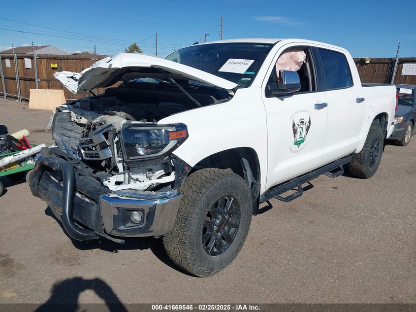 2019 Toyota Tundra VIN 5TFHY5F17KX866880 IAAI salvage auction — FRONT END, Salvage Title, sold $9,200 on 2026-07-21 (photo 2)