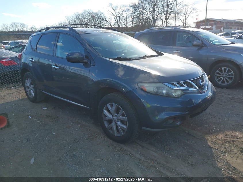 2012 Nissan Murano VIN JN8AZ1MU9CW107213 IAAI salvage auction — LEFT REAR, Clear (Tennessee), sold $500 on 2026-07-30 (photo 1)