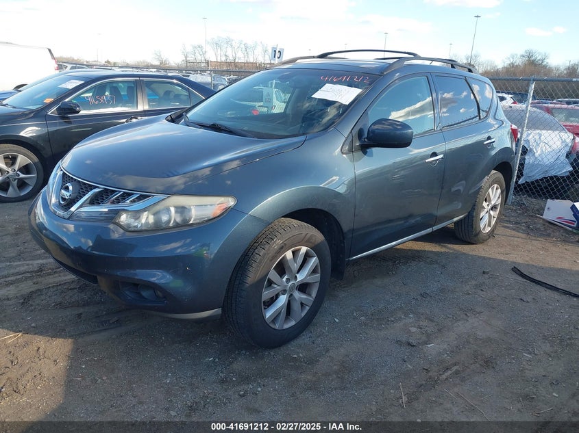 2012 Nissan Murano VIN JN8AZ1MU9CW107213 IAAI salvage auction — LEFT REAR, Clear (Tennessee), sold $500 on 2026-07-30 (photo 2)