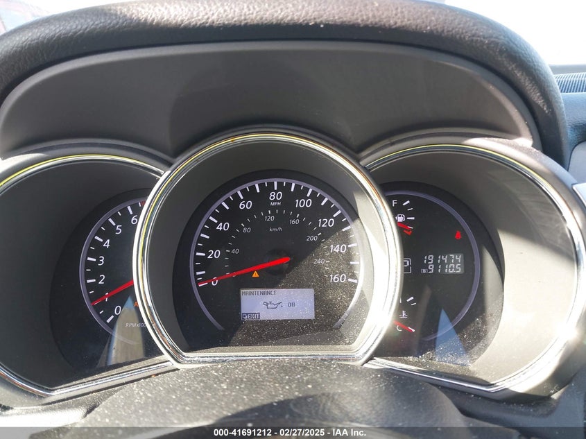 2012 Nissan Murano VIN JN8AZ1MU9CW107213 IAAI salvage auction — LEFT REAR, Clear (Tennessee), sold $500 on 2026-07-30 (photo 7)