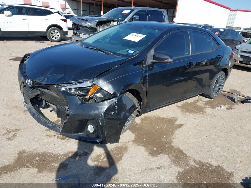 2015 TOYOTA COROLLA VIN 5YFBURHE3FP278407 COPART salvage auction — Front End, Clear (Texas), sold $4,400 on 2025-04-22 (photo 2)