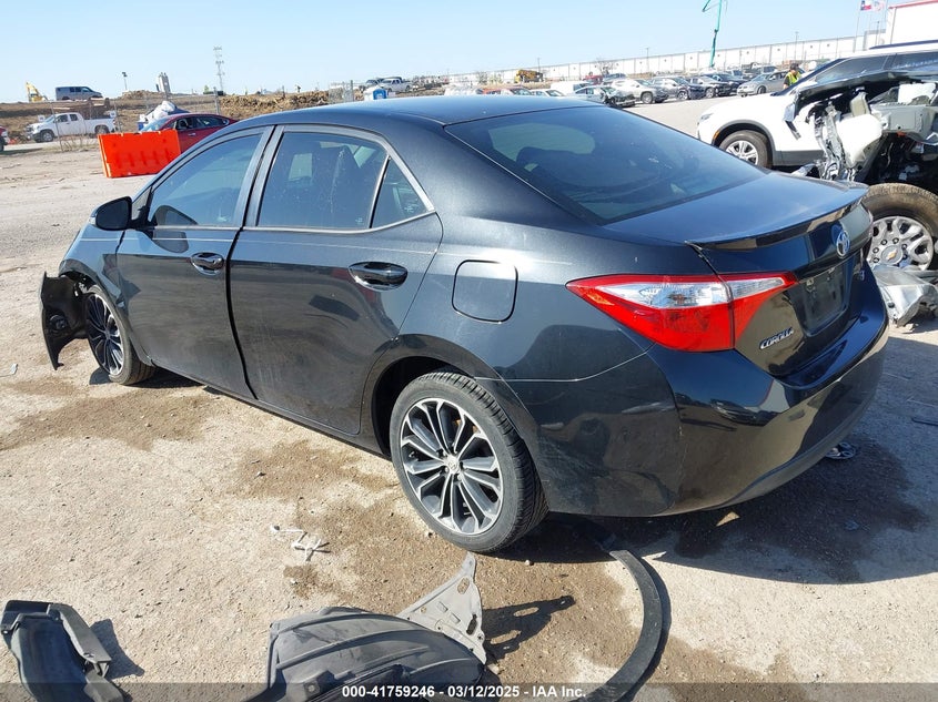 2015 TOYOTA COROLLA VIN 5YFBURHE3FP278407 COPART salvage auction — Front End, Clear (Texas), sold $4,400 on 2025-04-22 (photo 3)