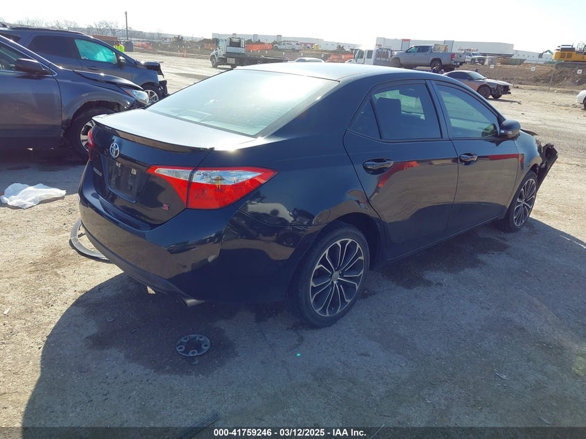 2015 TOYOTA COROLLA VIN 5YFBURHE3FP278407 COPART salvage auction — Front End, Clear (Texas), sold $4,400 on 2025-04-22 (photo 4)