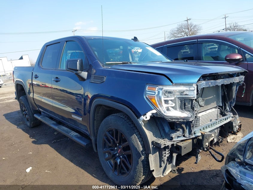 2022 Gmc SIERRA VIN 3GTP9GEK4NG109409 COPART salvage auction — Left Front, Salvage (New York), sold $11,850 on 2025-04-09 (photo 1)