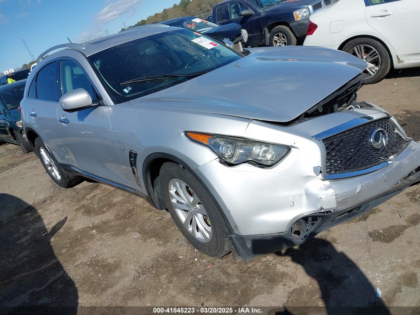 2017 Infiniti Qx70 VIN JN8CS1MW2HM414546 IAAI salvage auction — FRONT END, Salvage Title, sold $300 on 2026-07-22 (photo 1)