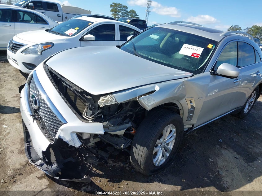 2017 Infiniti Qx70 VIN JN8CS1MW2HM414546 IAAI salvage auction — FRONT END, Salvage Title, sold $300 on 2026-07-22 (photo 2)