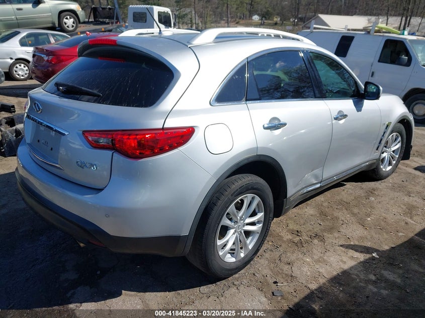 2017 Infiniti Qx70 VIN JN8CS1MW2HM414546 IAAI salvage auction — FRONT END, Salvage Title, sold $300 on 2026-07-22 (photo 4)