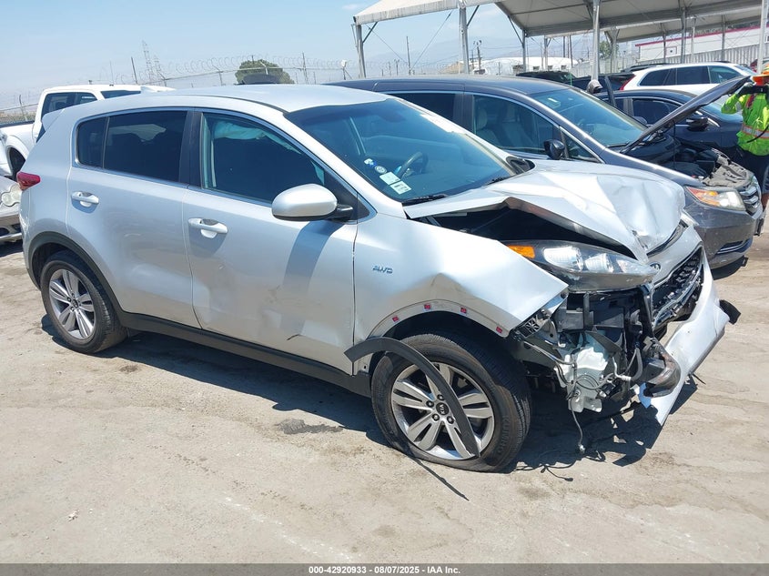 2017 Kia Sportage VIN KNDPMCAC9H7063873 IAAI salvage auction — FRONT END, Salvage (California), sold $1,300 on 2026-07-22 (photo 1)
