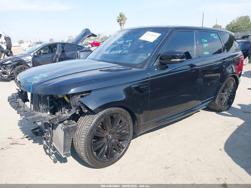 2019 Land rover Range rover sport VIN SALWR2RE8KA828197 IAAI salvage auction — FRONT END, Salvage (California), sold $17,100 on 2026-07-15 (photo 2)