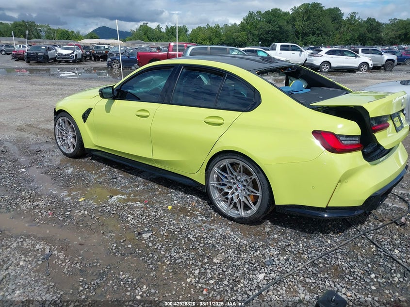 2023 BMW M3 VIN WBS53AY01PFP75205 IAAI salvage auction — FRONT & REAR, Salvage Title, sold $11,600 on 2026-07-24 (photo 3)