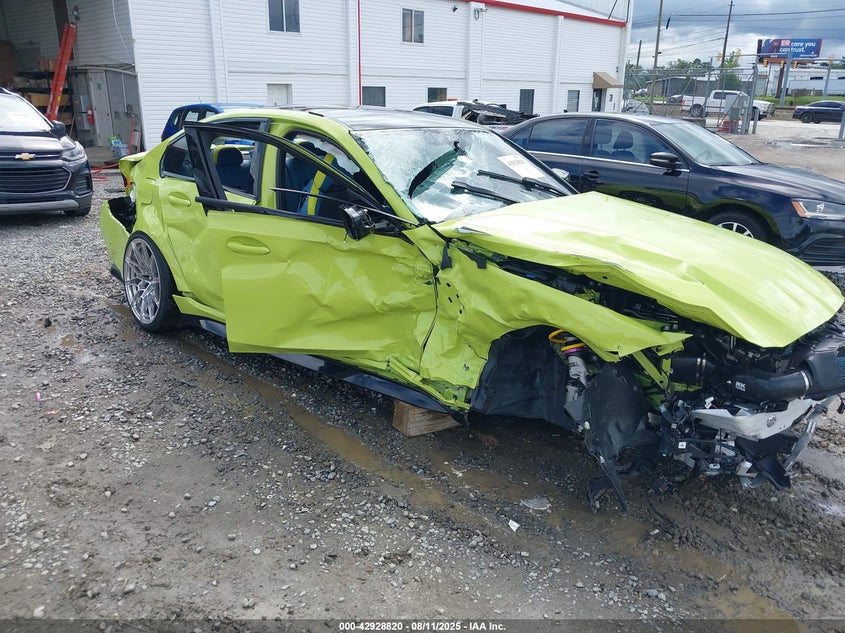 2023 BMW M3 VIN WBS53AY01PFP75205 IAAI salvage auction — FRONT & REAR, Salvage Title, sold $11,600 on 2026-07-24 (photo 6)