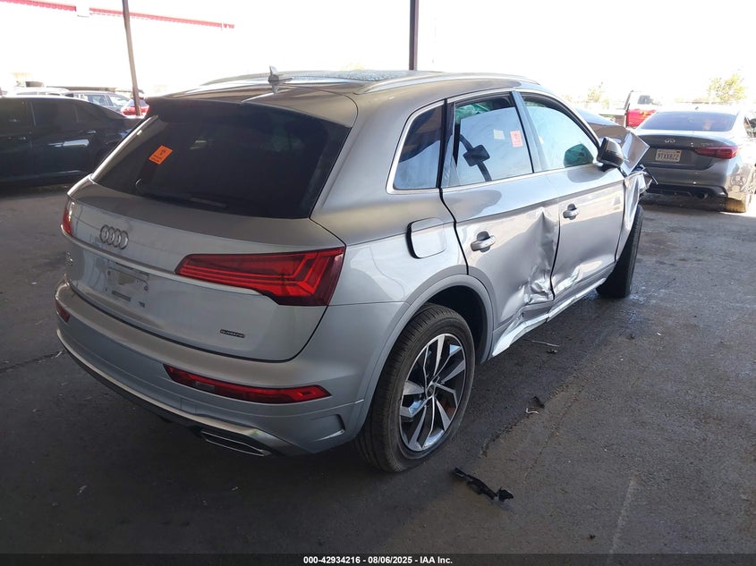2023 Audi Q5 VIN WA1EAAFY0P2111078 IAAI salvage auction — FRONT END, Salvage (California), sold $3,575 on 2026-07-09 (photo 4)