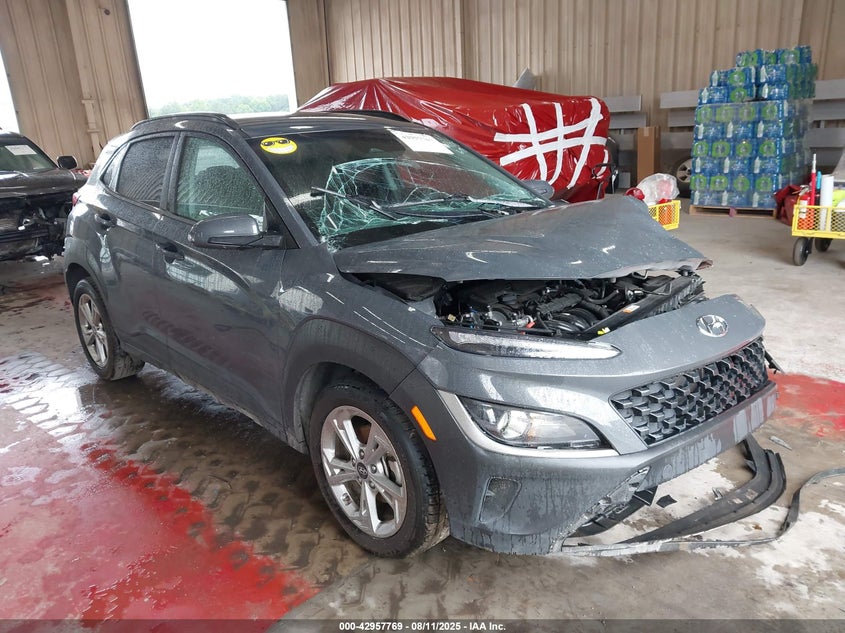 2023 Hyundai Kona VIN KM8K62AB4PU981984 IAAI salvage auction — LEFT FRONT, Salvage Title, sold $3,700 on 2026-07-29 (photo 1)