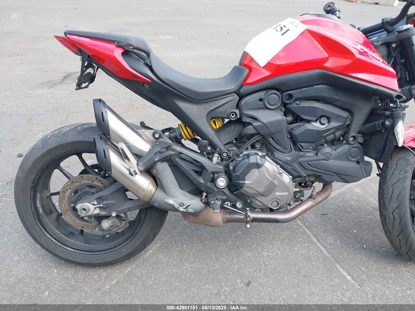 2021 Ducati Monster VIN ZDMMAMDT2MB000087 IAAI salvage auction — LEFT SIDE, Salvage Title, sold $2,050 on 2026-07-28 (photo 8)