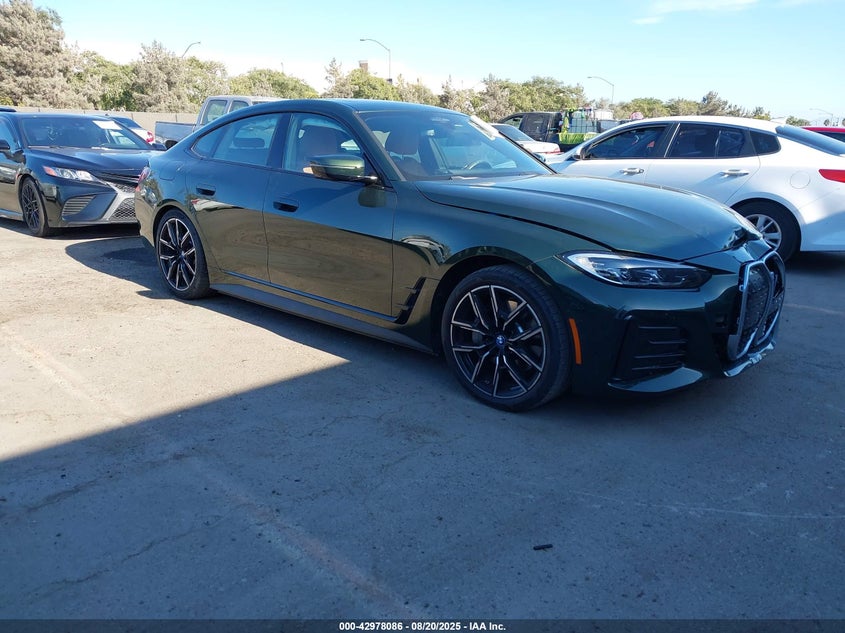 2024 BMW I4 VIN WBY43AW0XRFS25329 IAAI salvage auction — FRONT END, Salvage Title, sold $16,500 on 2026-07-09 (photo 1)