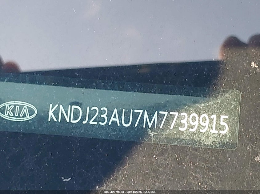 2021 Kia Soul VIN KNDJ23AU7M7739915 IAAI salvage auction — RIGHT SIDE, Salvage (Indiana), sold $1,900 on 2026-07-30 (photo 9)