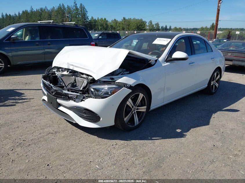 2025 Mercedes-benz C class VIN W1KAF4HB8SR277855 IAAI salvage auction — FRONT END, Salvage Title, sold $18,000 on 2026-07-29 (photo 2)