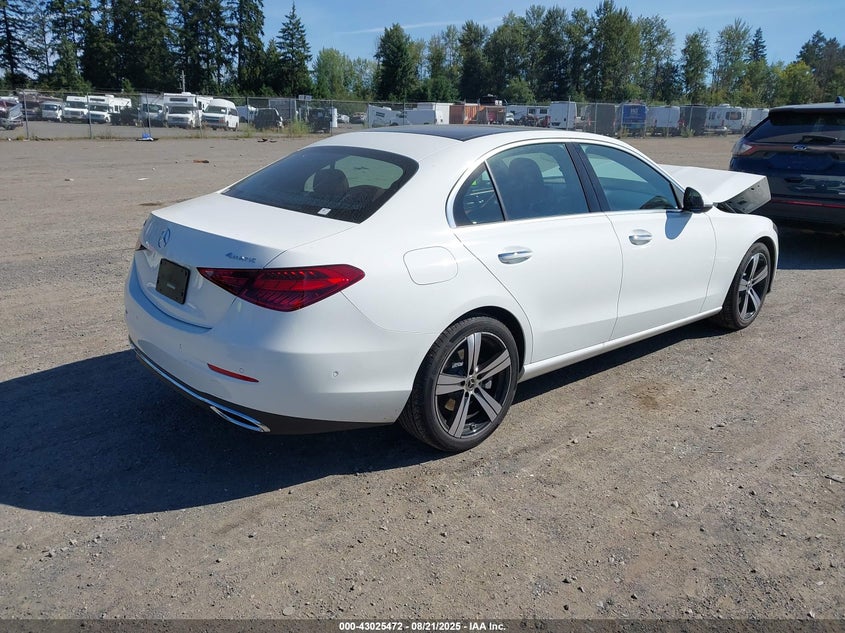 2025 Mercedes-benz C class VIN W1KAF4HB8SR277855 IAAI salvage auction — FRONT END, Salvage Title, sold $18,000 on 2026-07-29 (photo 4)