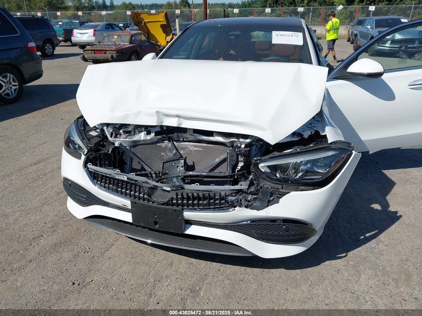 2025 Mercedes-benz C class VIN W1KAF4HB8SR277855 IAAI salvage auction — FRONT END, Salvage Title, sold $18,000 on 2026-07-29 (photo 6)