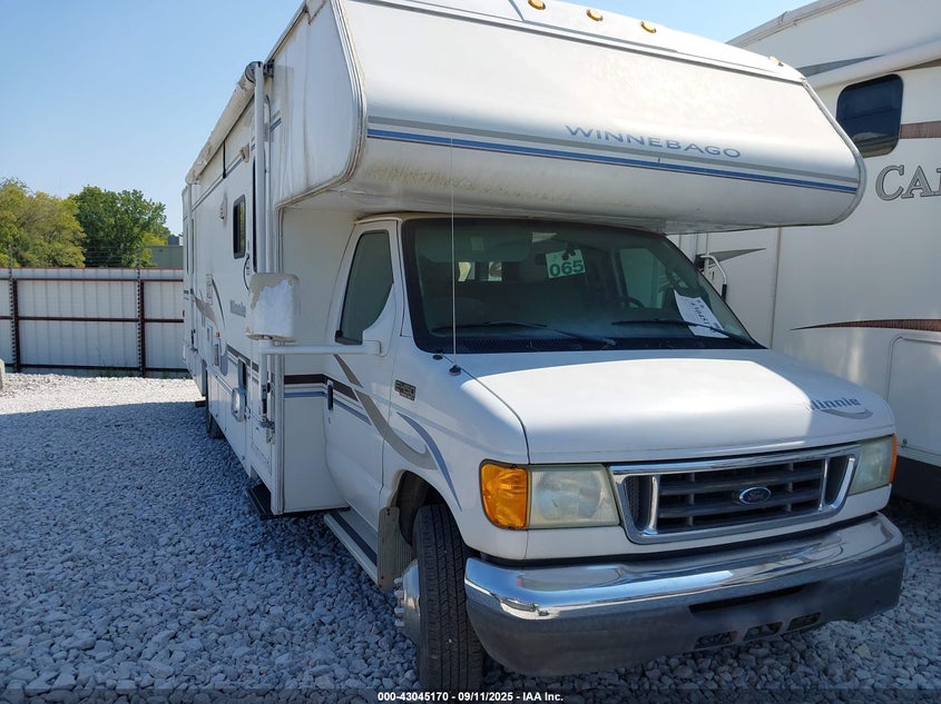 2004 Winnebago Econoline VIN 1FDXE45S14HB08888 IAAI salvage auction — UNDERCARRIAGE, Clear (Oklahoma), sold $2,900 on 2026-09-22 (photo 1)