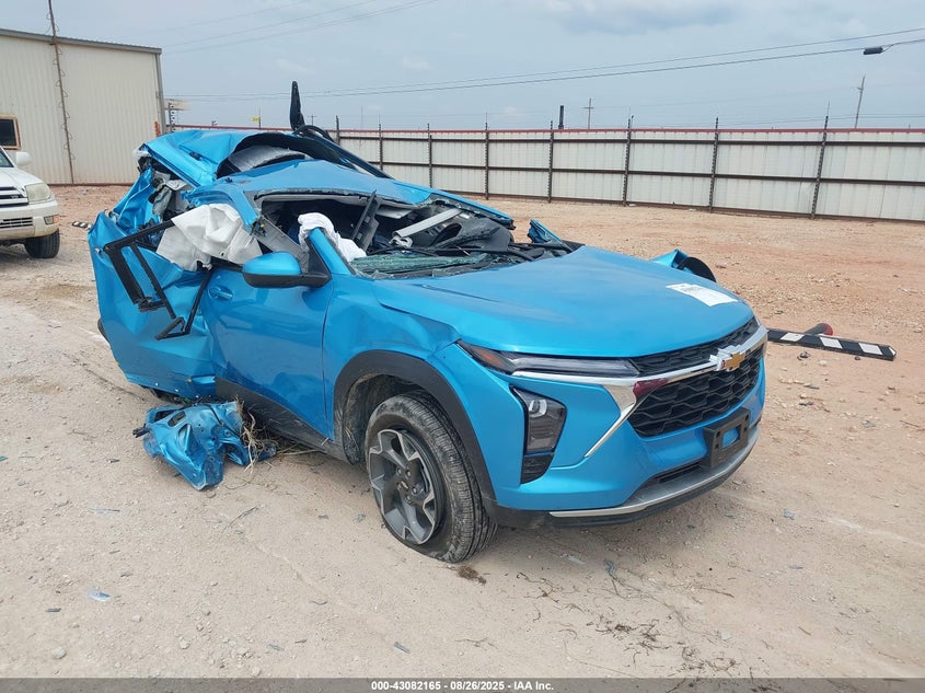 2025 Chevrolet Trax VIN KL77LHEP9SC120954 IAAI salvage auction — ROLLOVER, Non-Repairable (Texas), sold $1,150 on 2026-07-09 (photo 1)