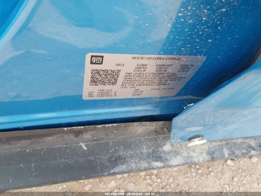2025 Chevrolet Trax VIN KL77LHEP9SC120954 IAAI salvage auction — ROLLOVER, Non-Repairable (Texas), sold $1,150 on 2026-07-09 (photo 9)