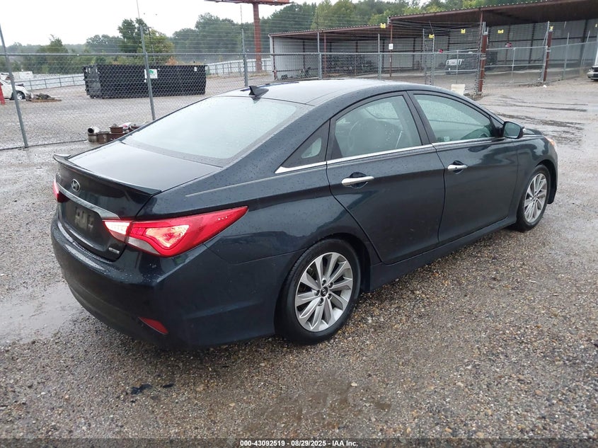 2014 Hyundai Sonata VIN 5NPEC4AC8EH939243 IAAI salvage auction — LEFT SIDE, Salvage Title, sold $800 on 2026-07-20 (photo 4)